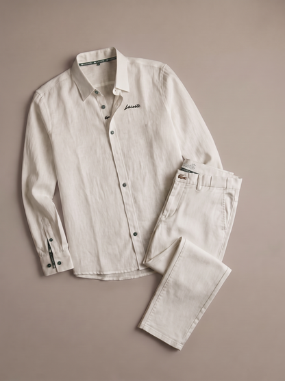 Set Camicia e Pantalone 100% Lino — Fresco Anche a 35 Gradi