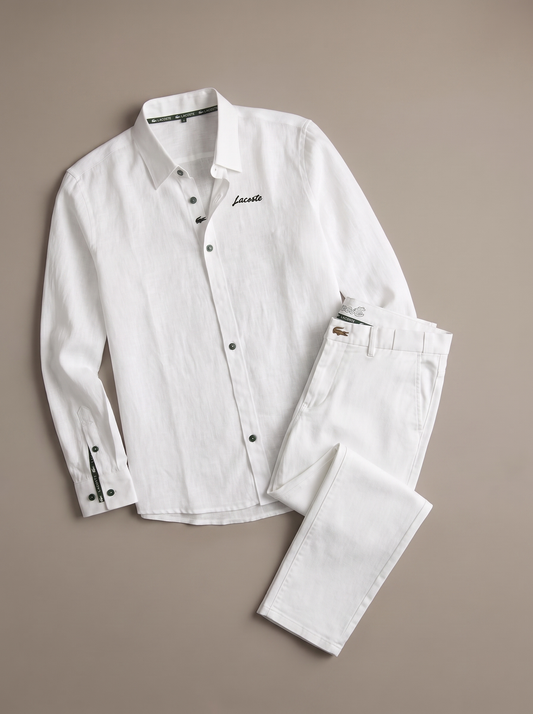 Set Camicia e Pantalone 100% Lino — Fresco Anche a 35 Gradi