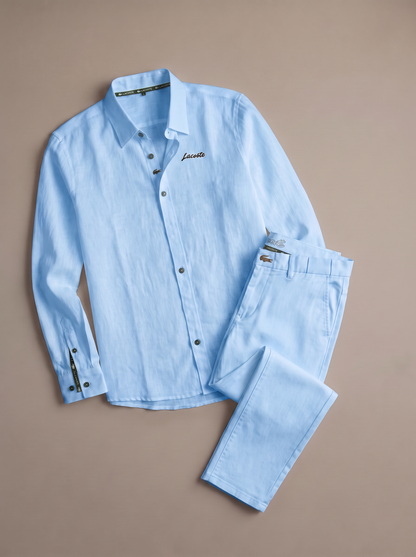 Set Camicia e Pantalone 100% Lino — Fresco Anche a 35 Gradi